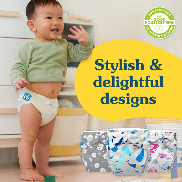 Reusable Cloth Diaper: One Size with Fleece (Pack of 1) - Gone Safari